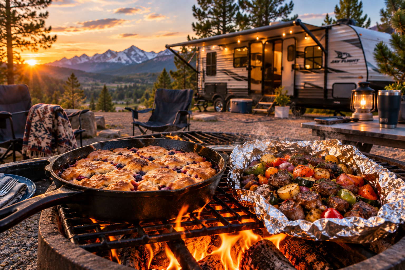 Cozy Campfire Feasts: Easy Foil Pack Dinner & Cast-Iron Skillet Dessert — All Star Rv Blog